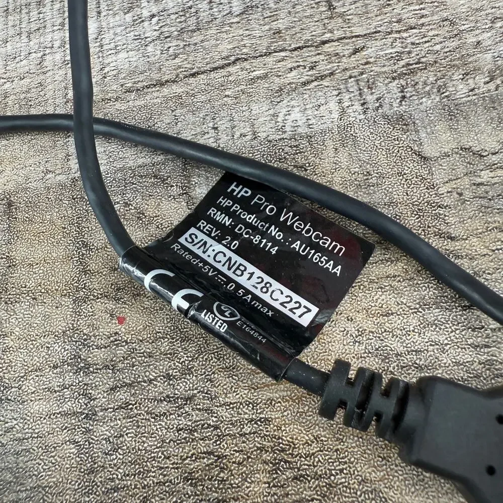 HP Pro Webcam Product No AU165AA Works